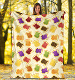 Bread Toast Pattern Print Design 02 Premium Blanket