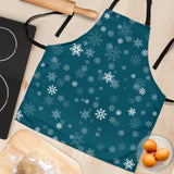 Snowflake Pattern Dark Background Adjustable Apron
