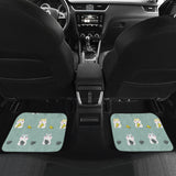 Cute Hamster Cheese Pattern Front And Back Car Mats