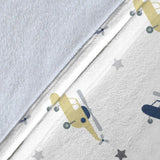 Cute Helicopter Star Pattern Premium Blanket