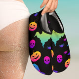 Colorful Halloween Background Aqua Shoes