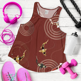 Koi Fish Carp Fish red background Women Racerback Tank Top