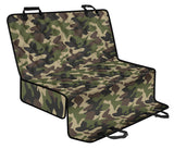 Dark Green Camo Camouflage Pattern Dog Car Seat Covers