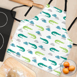 Watercolor Crocodile Pattern Adjustable Apron