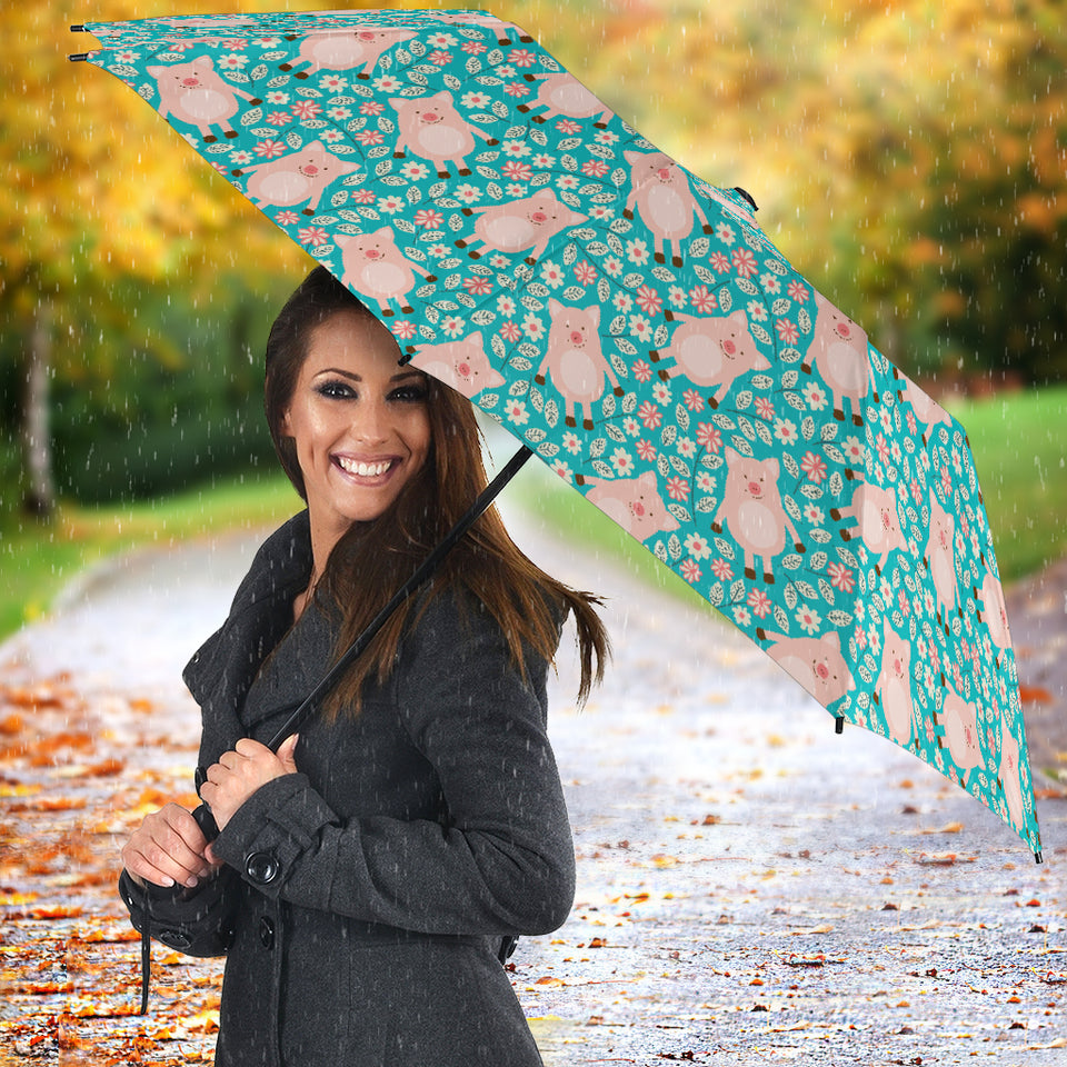 Pig Pattern Print Design 01 Umbrella