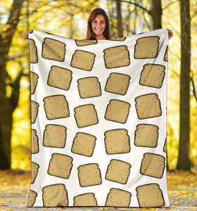 Bread Toast Pattern Print Design 03 Premium Blanket