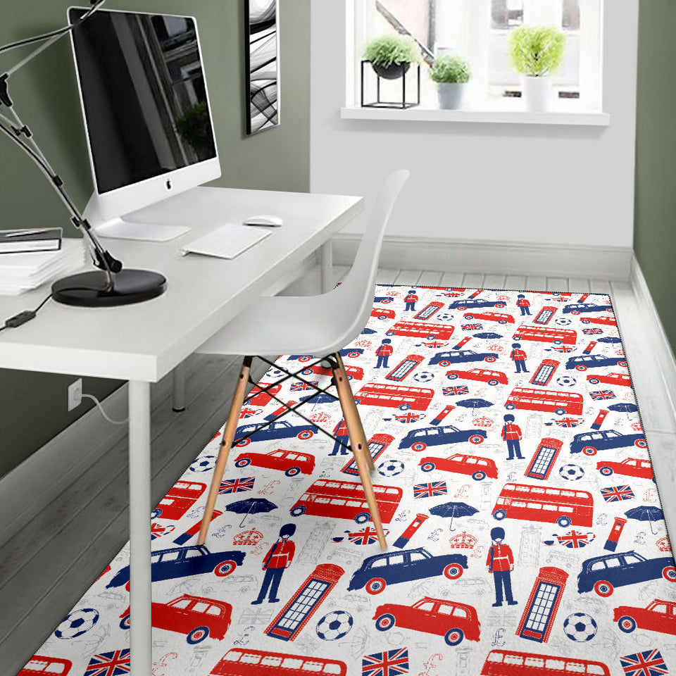 British Pattern Print Design 03 Area Rug