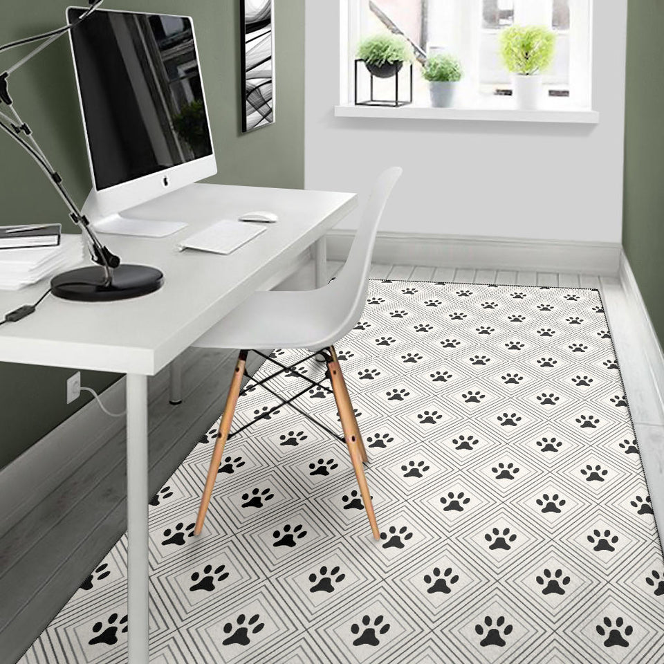 Dog Paws Pattern Print Design 03 Area Rug