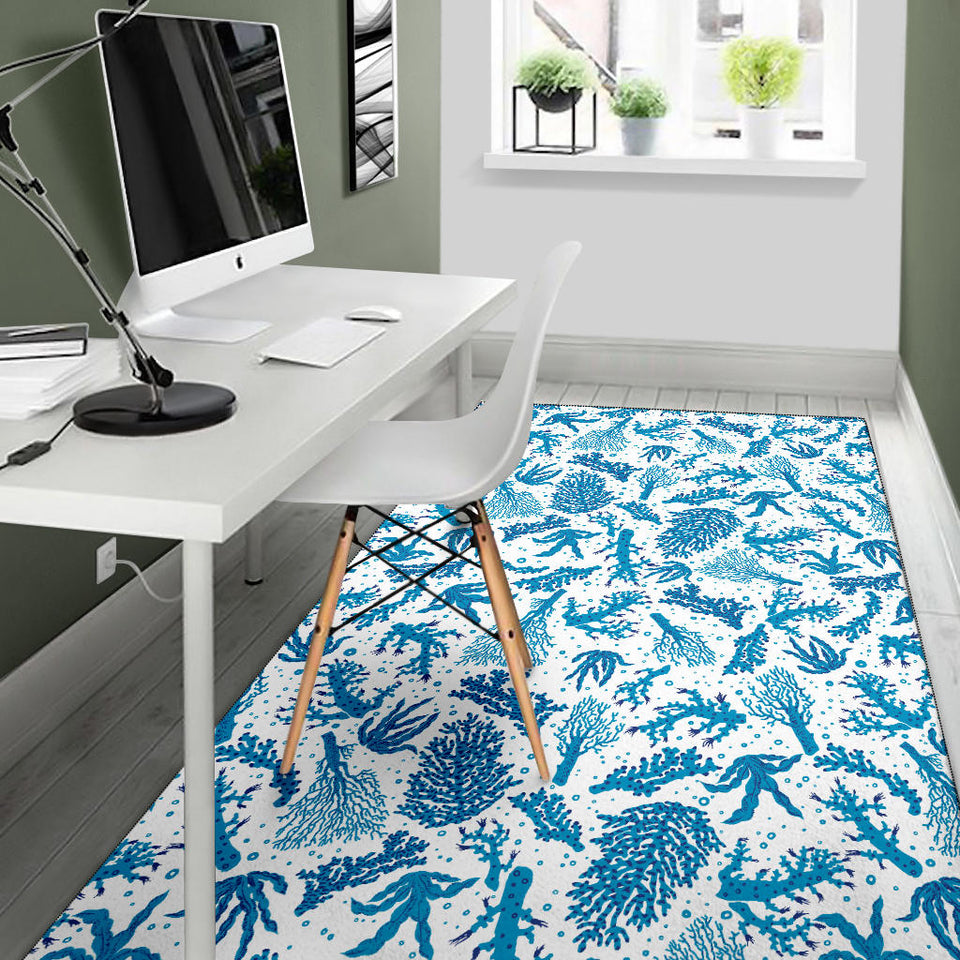 Coral Reef Pattern Print Design 01 Area Rug