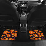 Halloween Pumpkin Pattern Front And Back Car Mats