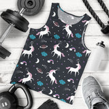 unicorn rainbows moon clound star pattern Men Tank Top