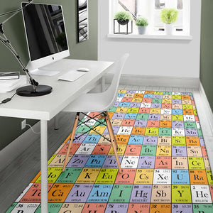 Chemistry Periodic Table Pattern Print Design 01 Area Rug