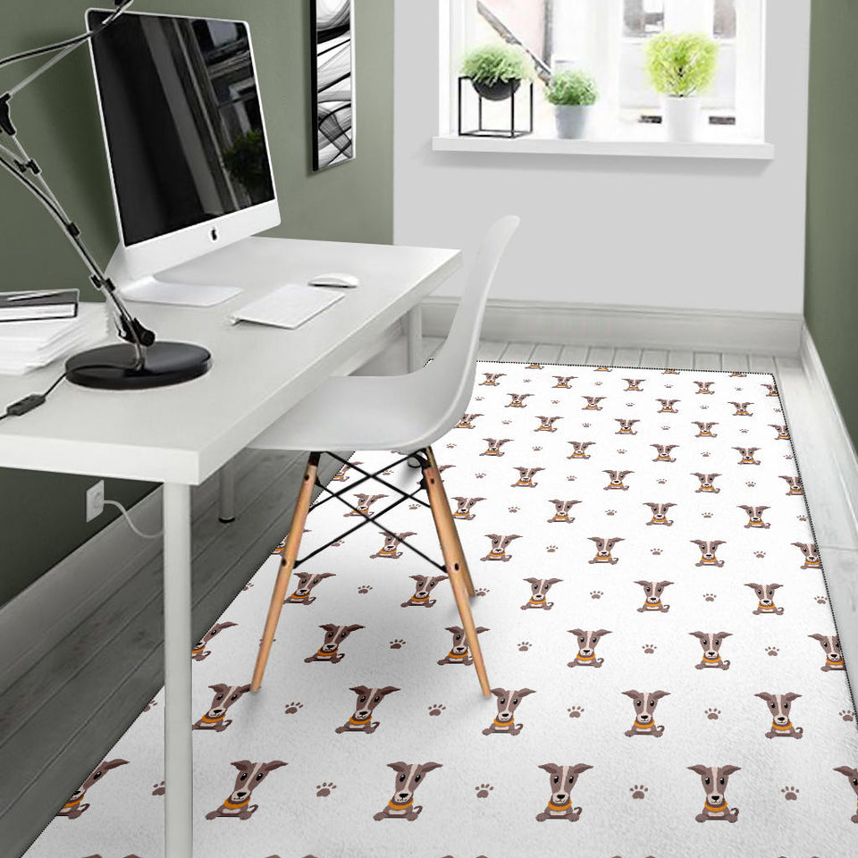 Greyhound Pattern Print Design 05 Area Rug