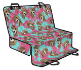 Beagle Muzzles Turquoise Paint Splashes Pink Pattern Dog Car Seat Covers