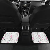 Cute Poodle Dog Star Pattern Front And Back Car Mats