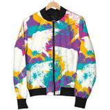 Colorful Crow Illustration Pattern Women'S Bomber Jacket