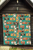 Camera Pattern Print Design 03 Premium Quilt