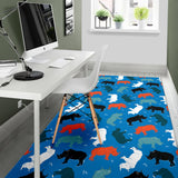 Colorful Rhino Pattern Area Rug