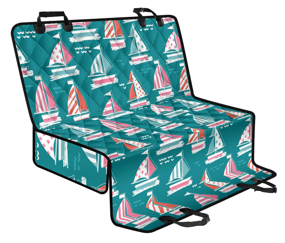 Cute Sailboat Pattern Dog Car Seat Covers