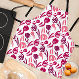 Pink Sketch Tulip Pattern Adjustable Apron