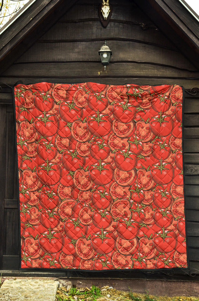 Red Tomato Pattern Premium Quilt