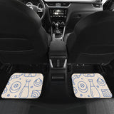 Cute Sushi Icon Pattern Front And Back Car Mats