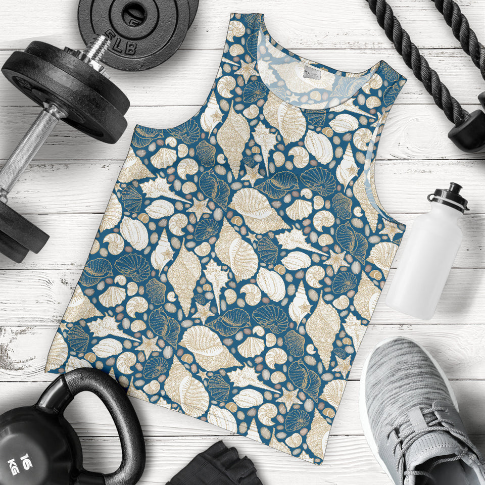 Shell Polynesian Tribal design pattern Men Tank Top