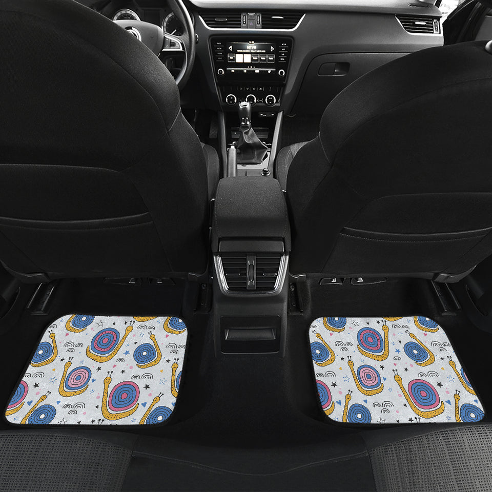 Snail Pattern Print Design 05 Front and Back Car Mats