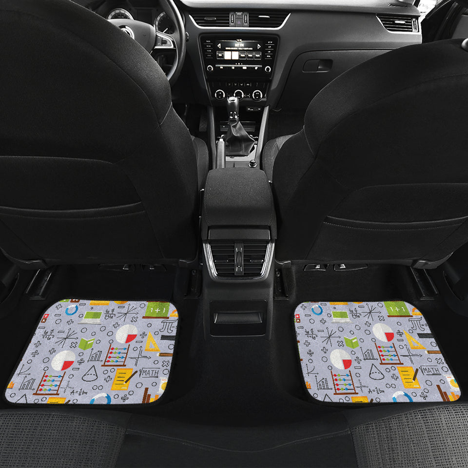 Math Pattern Print Design 04 Front and Back Car Mats