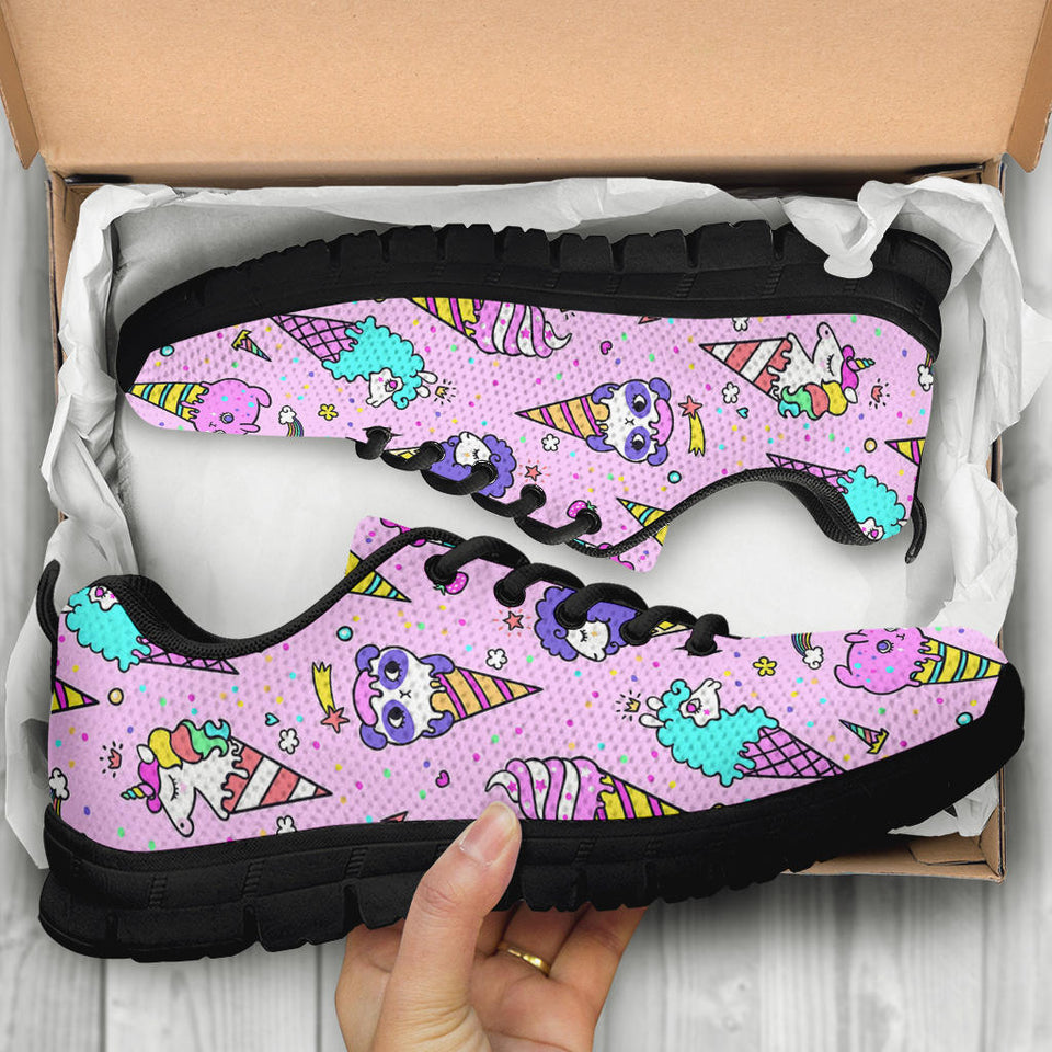 Cute Ice Cream Cone Animal Pattern Women'S Sneaker Shoes Pillow