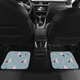 Poodle Dog Pattern Front And Back Car Mats