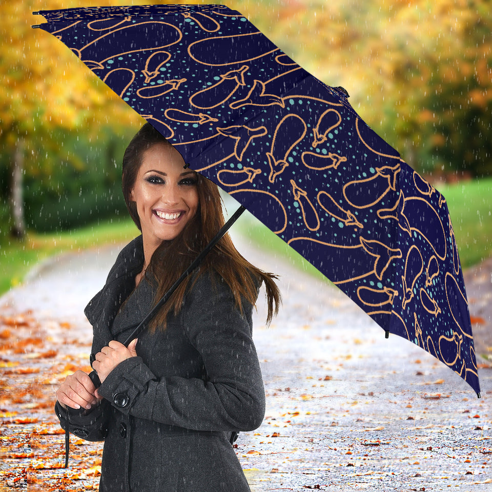 Eggplant Pattern Print Design 04 Umbrella