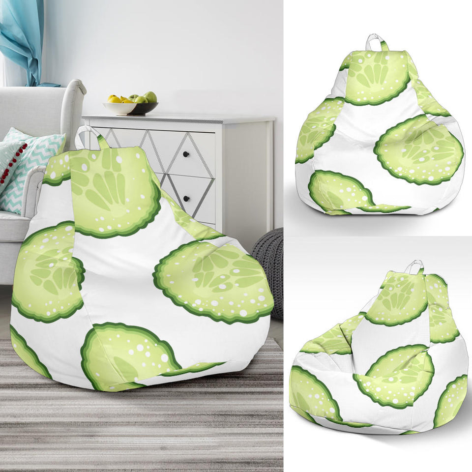 Cucumber Slices Pattern Bean Bag Cover
