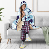 Polar Bear Winter Snow Pattern Hooded Blanket
