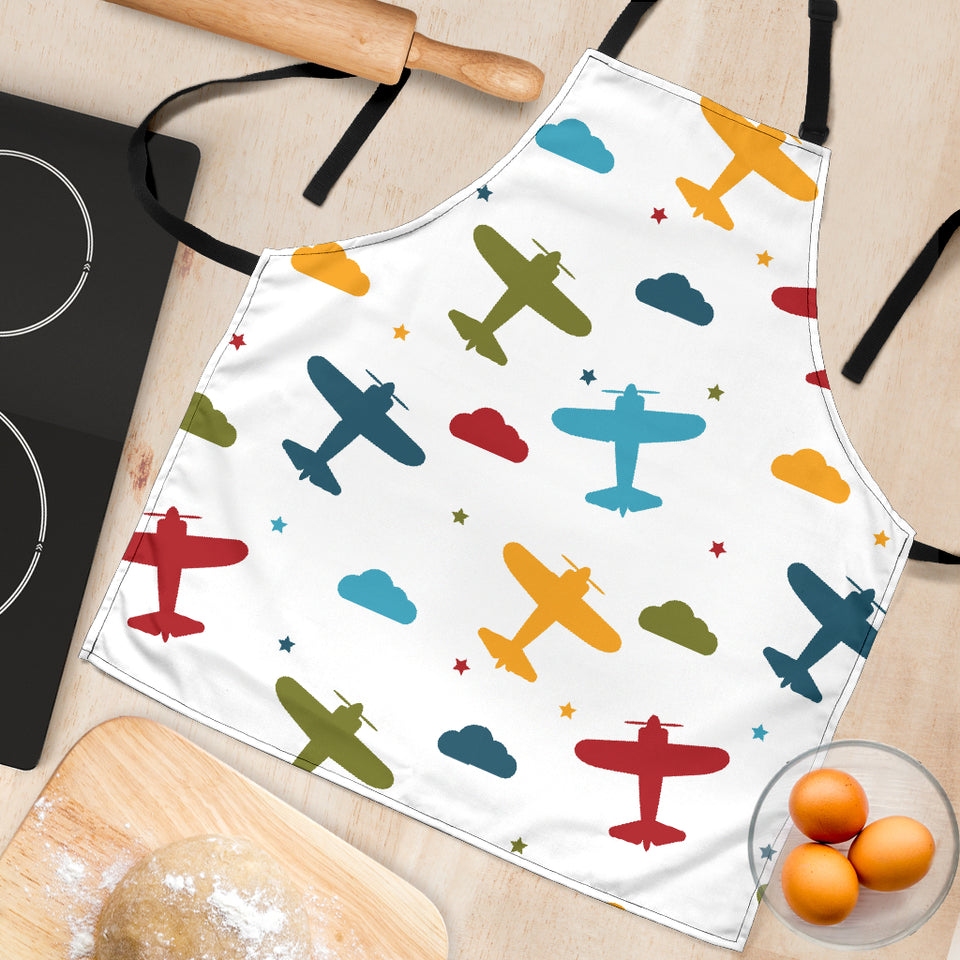 Airplane Star Cloud Colorful Adjustable Apron