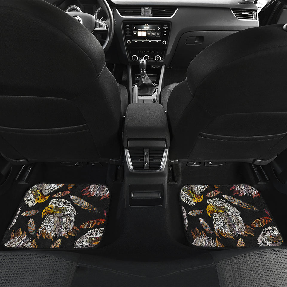 Eagle Pattern Print Design 05 Front and Back Car Mats