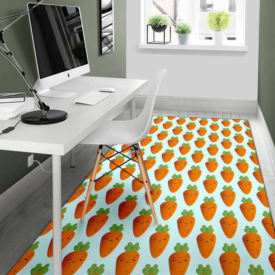 Carrot Pattern Print Design 03 Area Rug