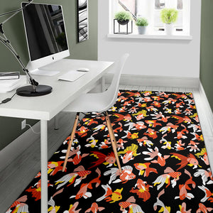 Goldfish Pattern Print Design 03 Area Rug