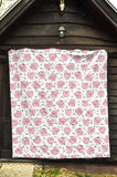 Pig Pattern Print Design 03 Premium Quilt