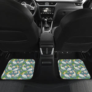 Pelican Pattern Print Design 04 Front and Back Car Mats
