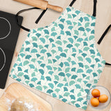 Green Ginkgo Leaves Pattern Adjustable Apron
