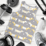 Cute dachshund dog pattern Men Tank Top