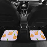 Cute Onions Smiling Faces Purple Background Front And Back Car Mats