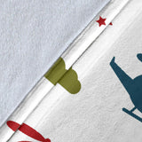 Colorful Helicopter Pattern Premium Blanket