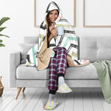 Zigzag  Chevron Paint Pattern Hooded Blanket