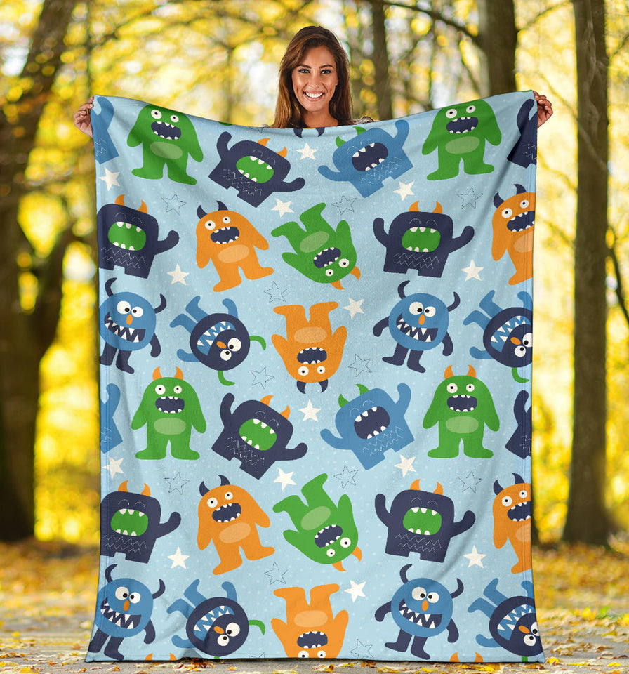 Alien Pattern Print Design 04 Premium Blanket
