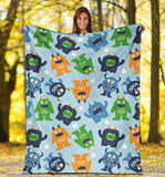 Alien Pattern Print Design 04 Premium Blanket