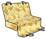 Saxophone Cornet Pattern Yellow Background Dog Car Seat Covers