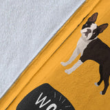 Boston Terrier Design Pattern Premium Blanket