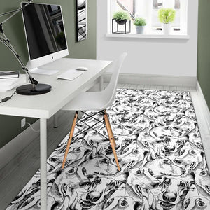 Greyhound Pattern Print Design 01 Area Rug